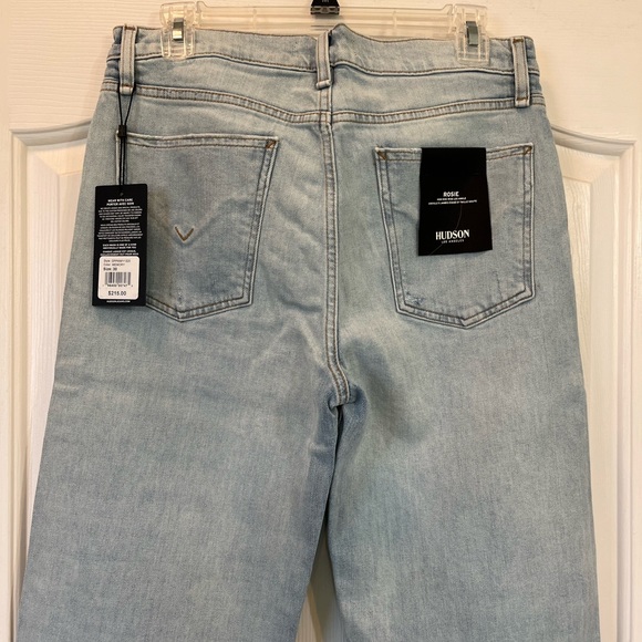 Hudson distressed denim wide leg ankle jeans size 30 - Picture 5 of 14